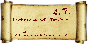 Lichtscheindl Teréz névjegykártya